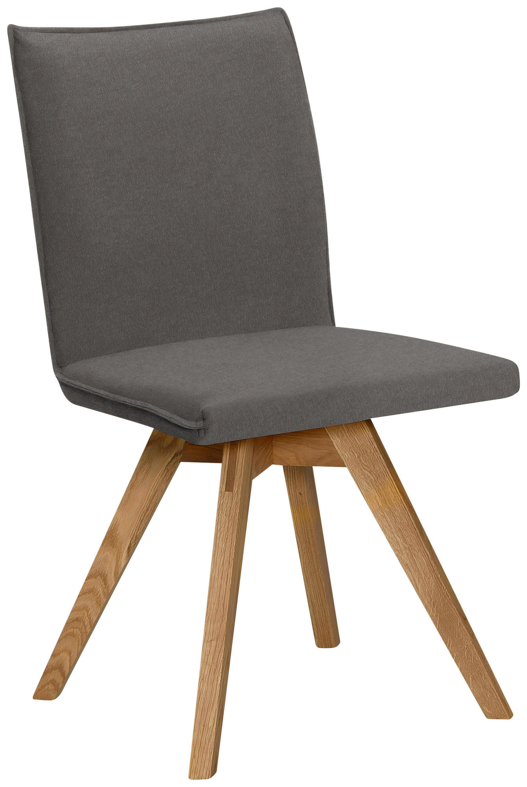 STUHL  in Lederlook, Mikrofaser  - Eichefarben/Dunkelgrau, Konventionell, Holz/Textil (60/91/61cm) - Moderano