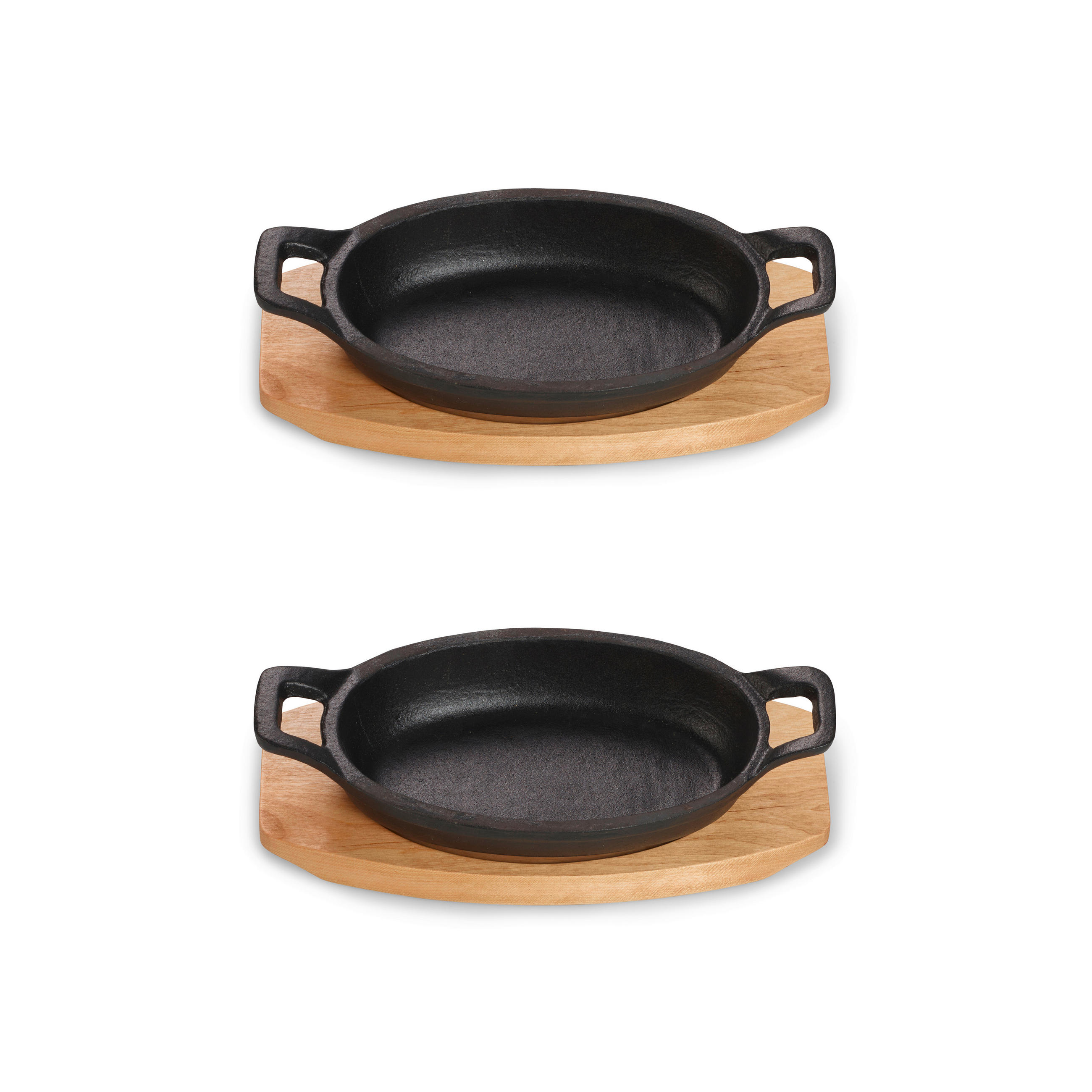 PFANNENSET Small Gusseisen 2-teilig  - Schwarz, Basics, Metall (15,3/9,2/3cm) - Echtwerk