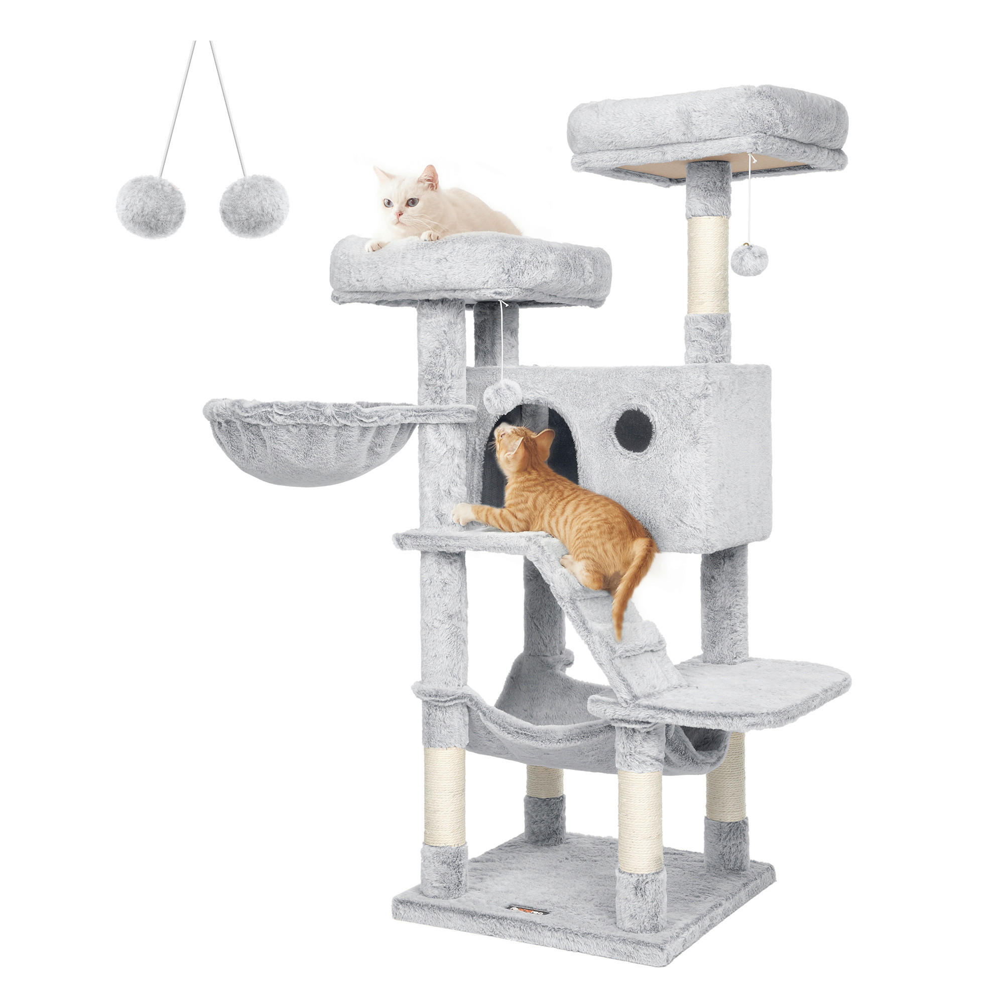 KRATZBAUM - Grauweiß, Trend, Papier/Holzwerkstoff (49/135/49cm) - Boxxx
