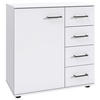 KOMMODE 81/83/41 cm  in Weiss  - Weiss/Schwarz, Konventionell, Holzwerkstoff/Kunststoff (81/83/41cm) - Carryhome
