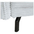 BIGSOFA in Cord Grau - Schwarz/Grau, Design, Textil/Metall (226/91/103cm) - Carryhome