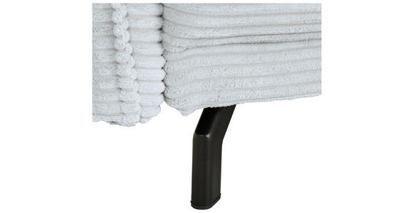 BIGSOFA in Cord Grau - Schwarz/Grau, Design, Textil/Metall (226/91/103cm) - Carryhome