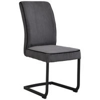 SCHWINGSTUHL  in Eisen Webstoff  - Anthrazit/Schwarz, Design, Textil/Metall (46/97/60,5cm) - Carryhome