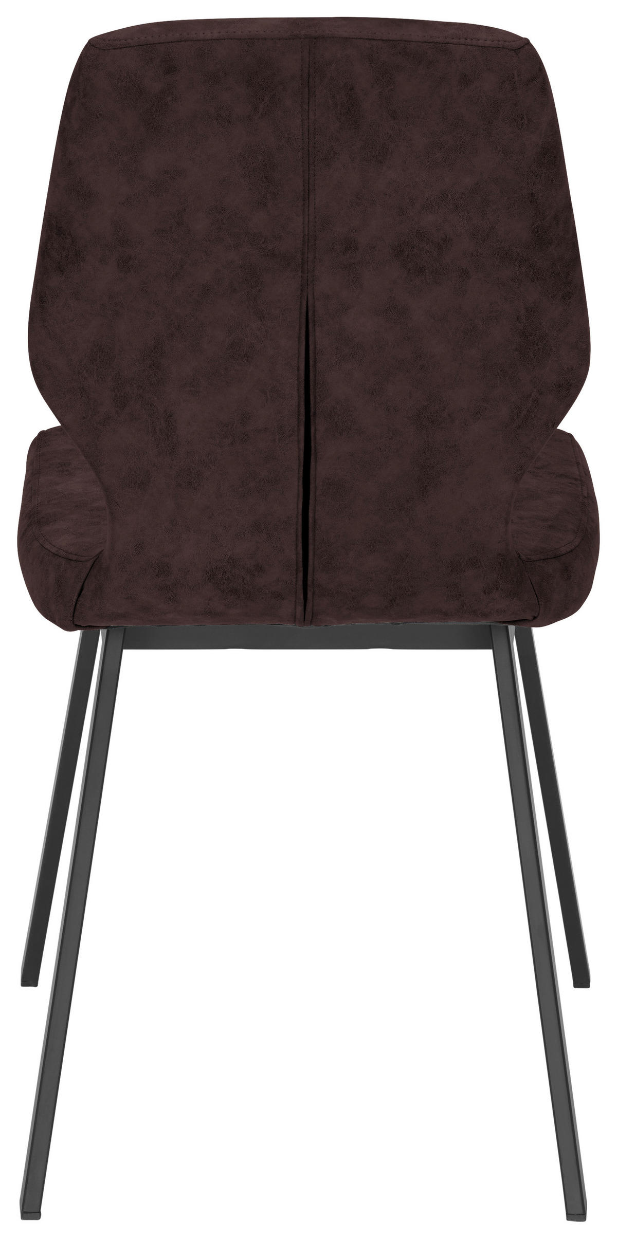 STUHL  in Eisen Mikrofaser Metall, Textil  - Schwarz/Braun, MODERN, Textil/Metall (46/91/61cm) - Venda