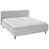 POLSTERBETT 160/200 cm  in Grau, Hellgrau  - Hellgrau/Schwarz, Design, Textil/Metall (160/200cm) - Xora