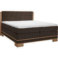 BOXSPRINGBETT 140/200 cm  in Buchefarben, Dunkelbraun  - Dunkelbraun/Buchefarben, Natur, Holz/Textil (140/200cm) - Linea Natura