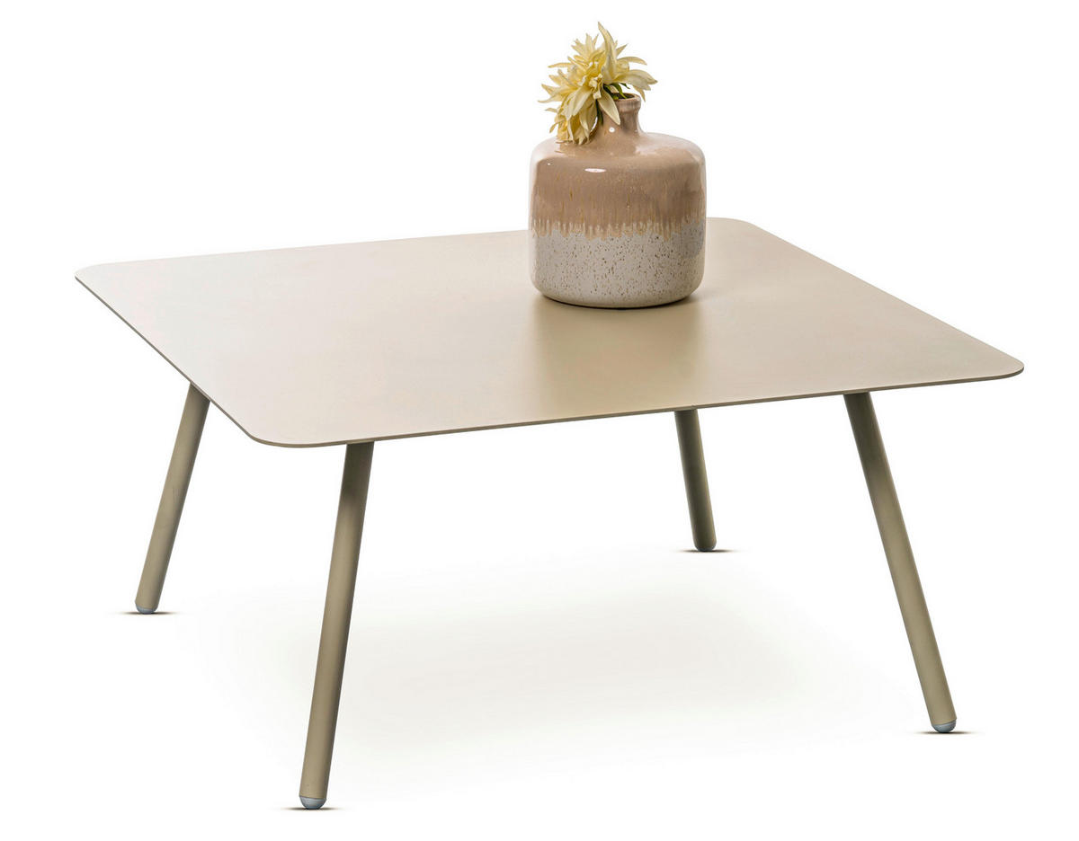 BEISTELLTISCH in Metall 75/75/35 cm  - Creme, Design, Metall (75/75/35cm) - Xora