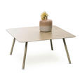 BEISTELLTISCH 75/75/35 cm Creme rechteckig  - Creme, Design, Metall (75/75/35cm) - Xora