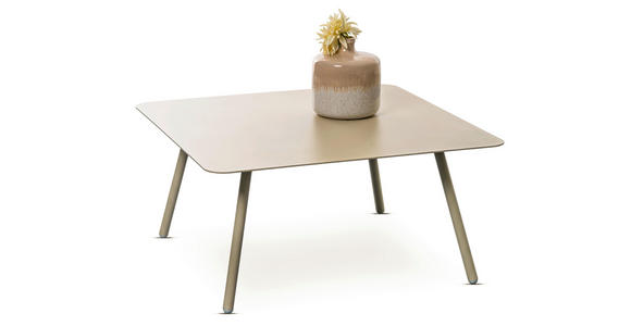 BEISTELLTISCH 75/75/35 cm Creme rechteckig - Creme, Design, Metall (75/75/35cm) - Xora
