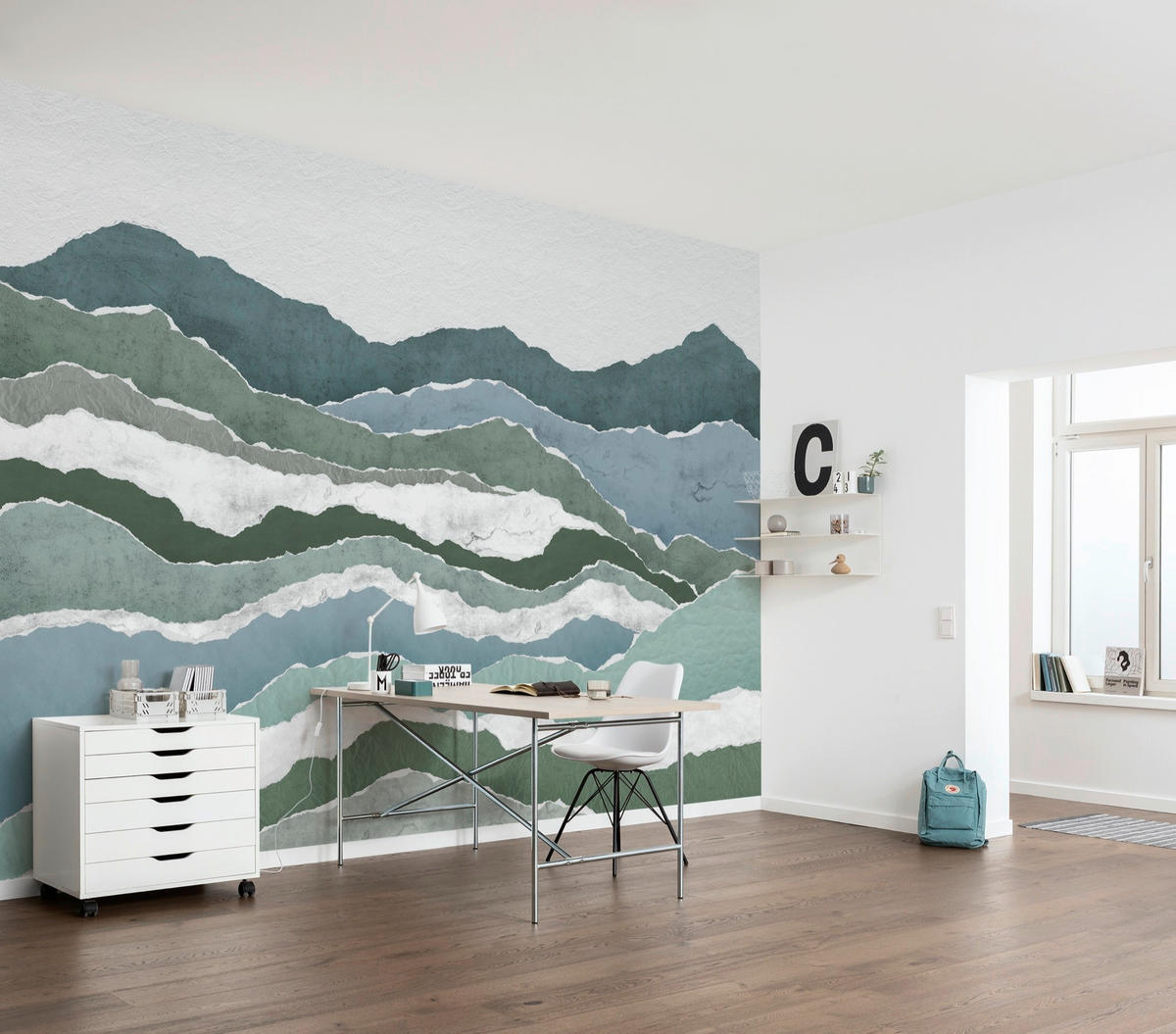 FOTOTAPETE  - Blau/Weiß, Trend, Papier (400/280cm) - Xora