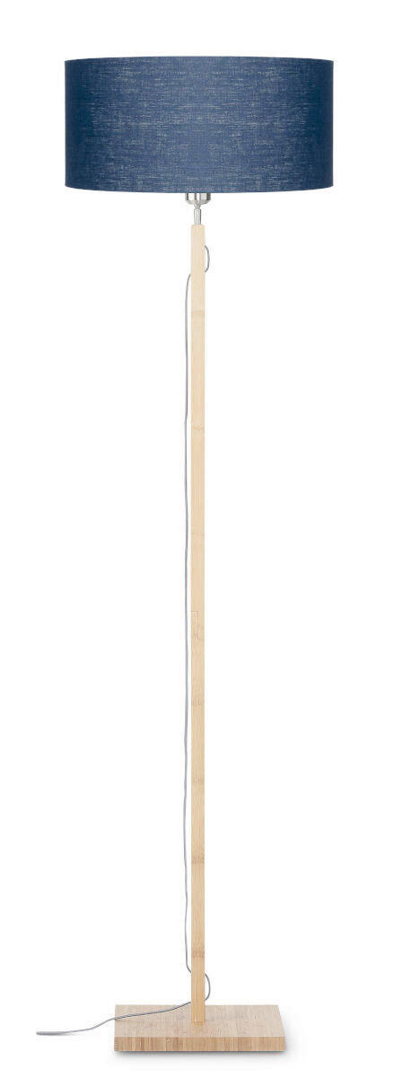 STEHLEUCHTE 47/167 cm    - Blau/Naturfarben, Trend (47/167cm) - Good & Mojo