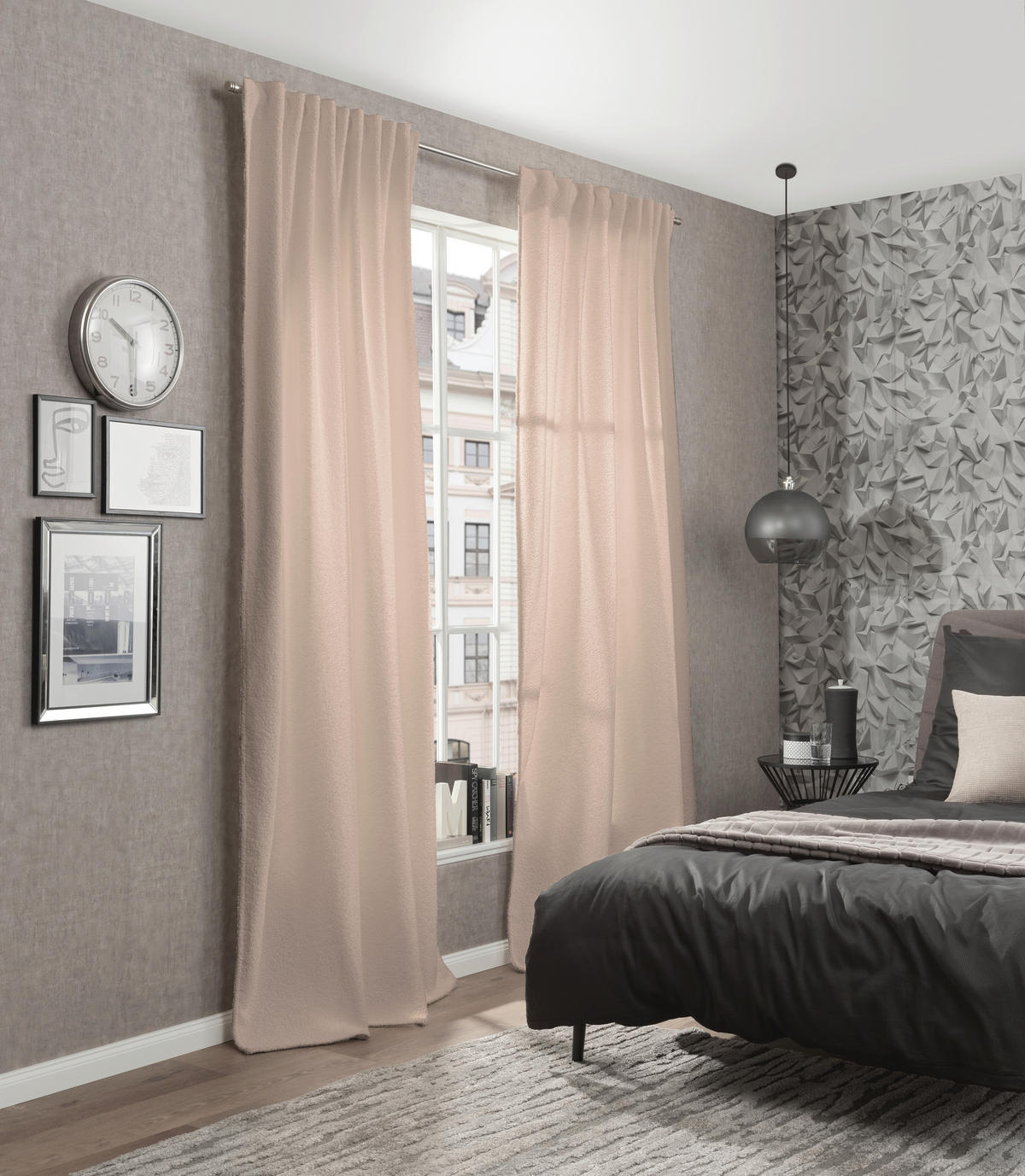 FERTIGVORHANG  blickdicht   135/245 cm  - Beige, Basics, Textil (135/245cm)