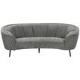 3-SITZER-SOFA Struktur Grau  - Schwarz/Grau, Design, Textil/Metall (234/89/105cm) - Ambia Home