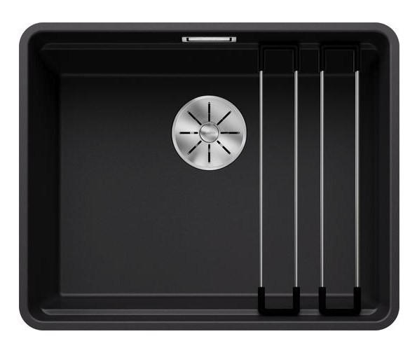 SPÜLE Etagon  - Schwarz, Basics, Stein/Metall (52,7/19/42,7cm) - Blanco