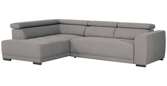ECKSOFA Dunkelgrau Struktur - Dunkelgrau/Schwarz, Design, Kunststoff/Textil (205/284cm) - Xora