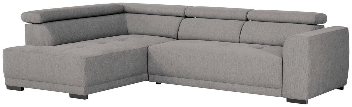 ECKSOFA in Struktur Dunkelgrau  - Dunkelgrau/Schwarz, Design, Kunststoff/Textil (205/284cm) - MID.YOU