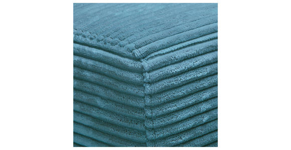 ECKSOFA  in Cord Petrol  265/224 cm  - Petrol/Schwarz, Design, Kunststoff/Textil (265/224cm) - Hom`in