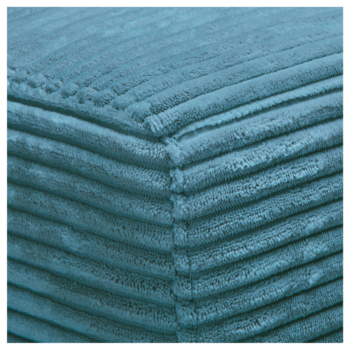 ECKSOFA in Cord Petrol  - Petrol/Schwarz, Design, Kunststoff/Textil (265/224cm) - Hom`in