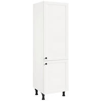 GERÄTEUMBAUSCHRANK 60/216,6/58 cm  in Weiß  - Edelstahlfarben/Weiß, MODERN, Holzwerkstoff/Metall (60/216,6/58cm) - Nobilia