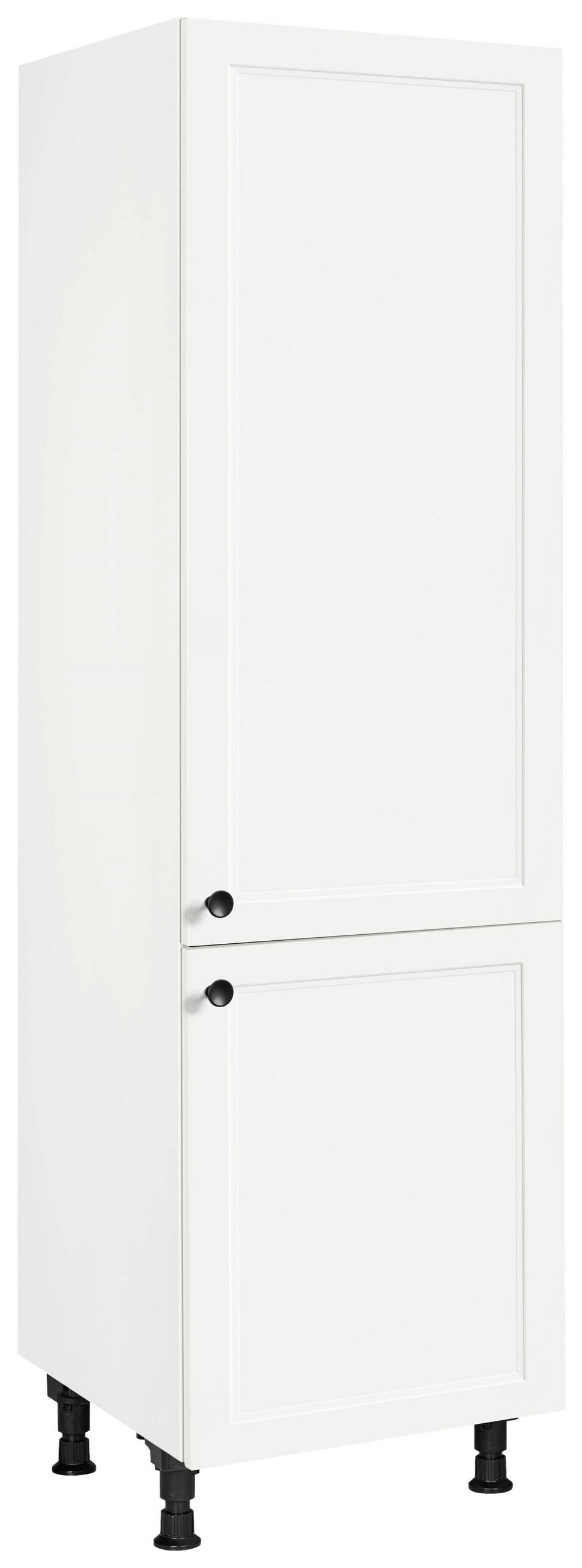 GERÄTEUMBAUSCHRANK 60/216,6/58 cm  in Weiß  - Edelstahlfarben/Weiß, MODERN, Holzwerkstoff/Metall (60/216,6/58cm) - Nobilia