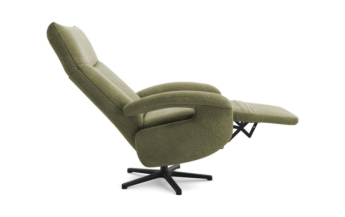 SESSEL in Flachgewebe Hellgrün  - Schwarz/Hellgrün, Konventionell, Textil/Metall (74/112/82cm) - Sit & More