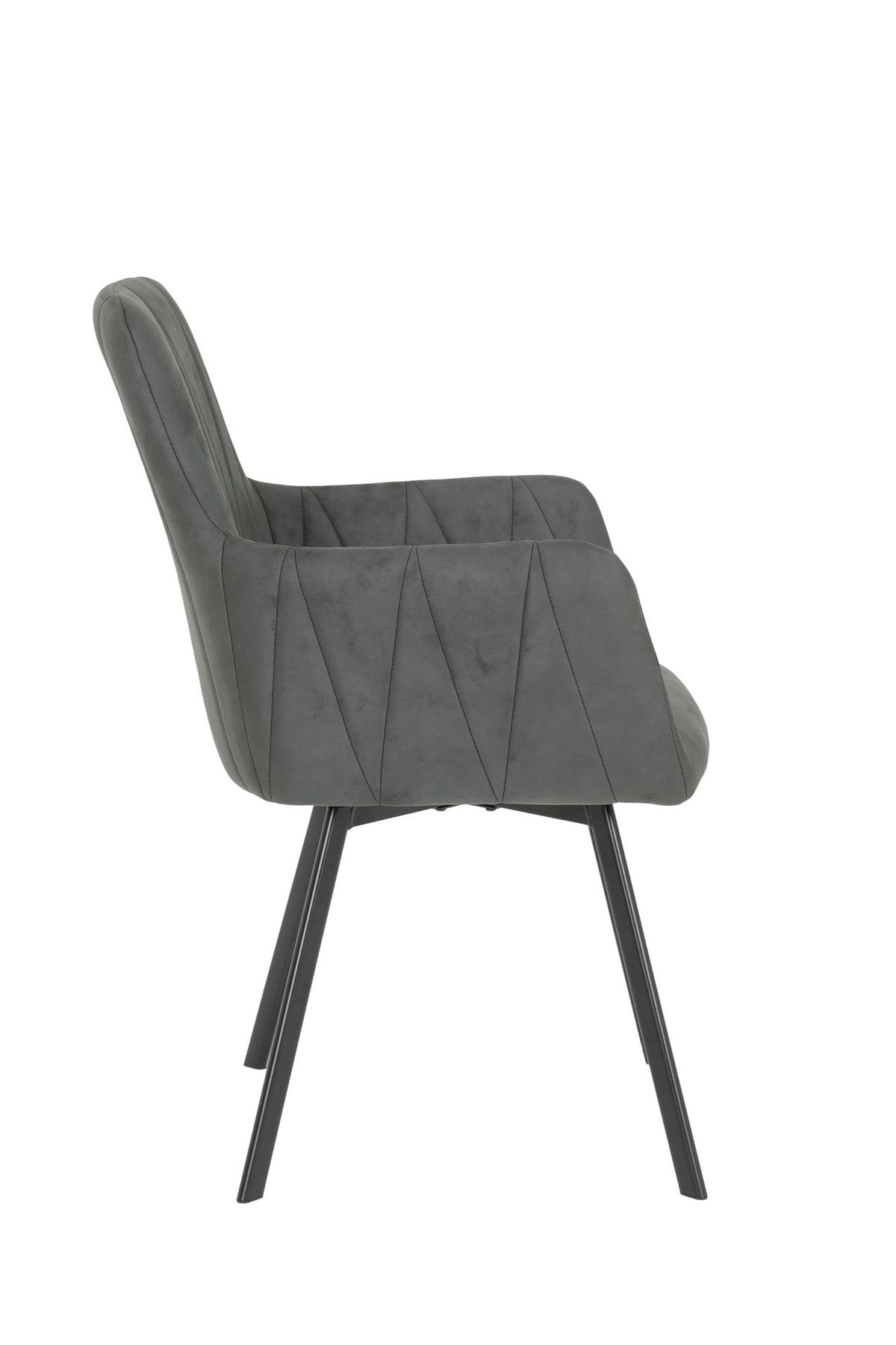 TISCHGRUPPE in Metall, Textil, Holzwerkstoff Anthrazit, Eiche Artisan  - Anthrazit/Eiche Artisan, MODERN, Holzwerkstoff/Textil (140 - 180/76/90cm) - MID.YOU