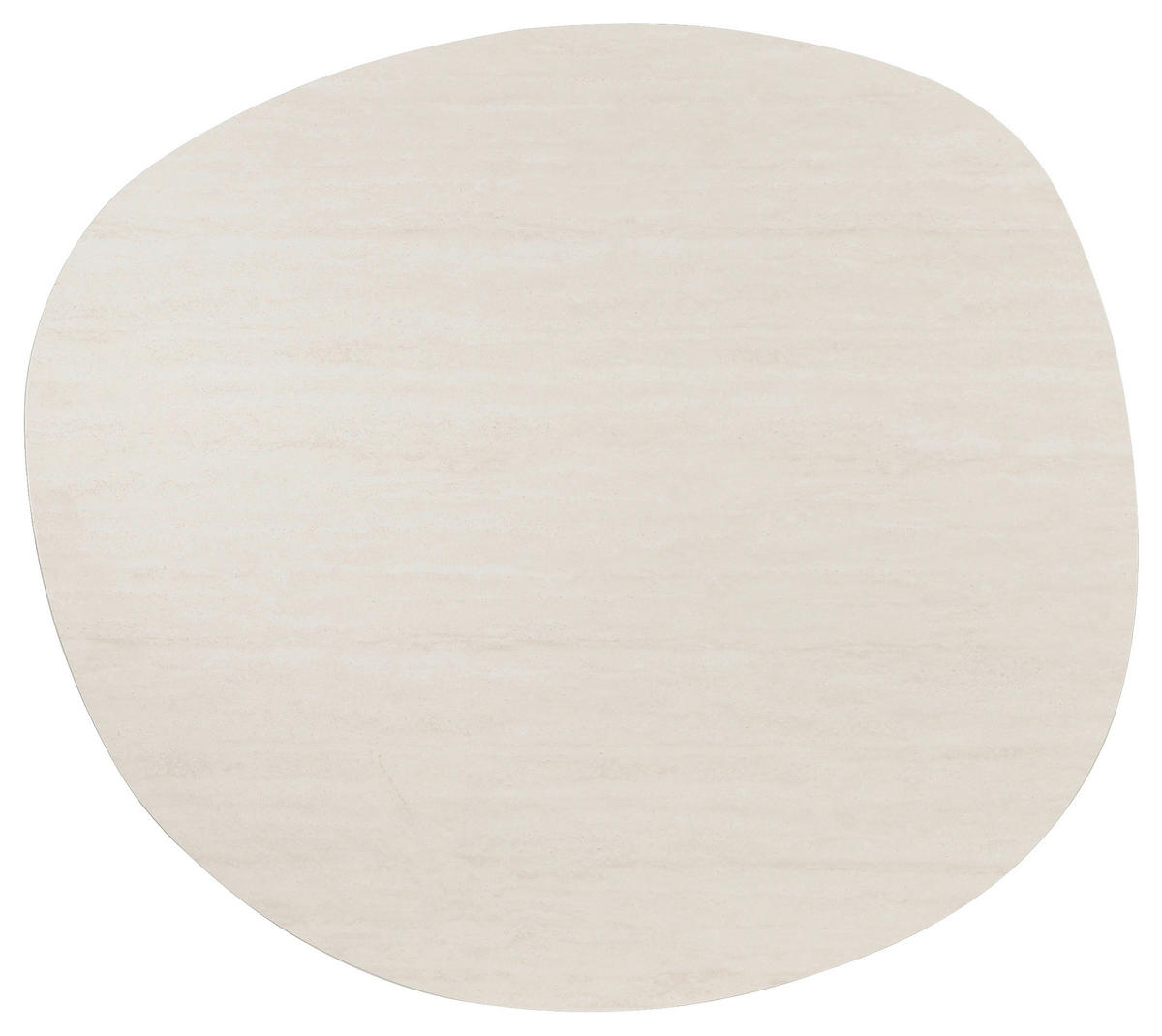 BEISTELLTISCH 49/43/48 cm Beige oval  - Beige, Design, Stein/Metall (49/43/48cm) - Stylife