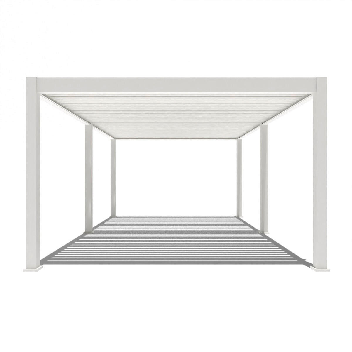 PERGOLA 600/255/400 cm   - Weiß, Basics, Metall (600/255/400cm) - Gardenson