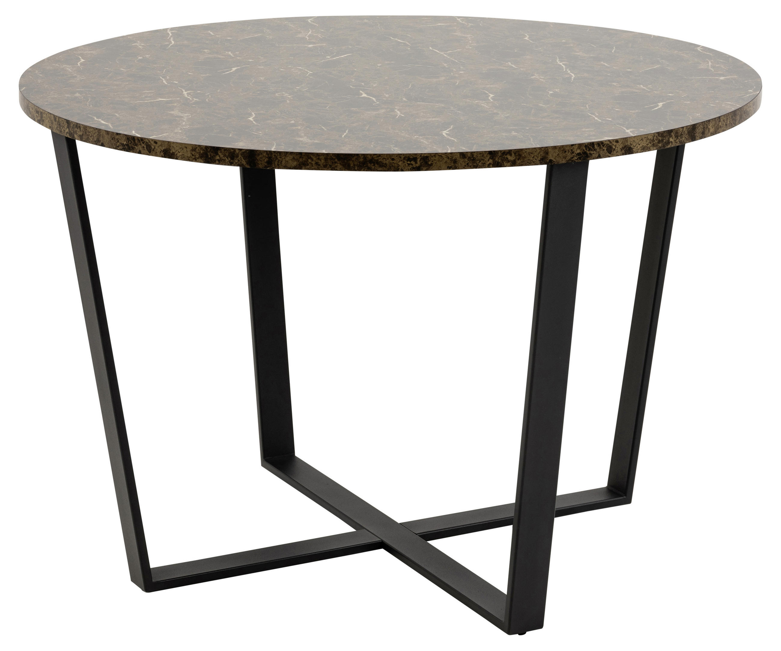 ESSTISCH in Holzwerkstoff 110/110/75 cm  - Schwarz/Braun, Design, Holzwerkstoff/Metall (110/110/75cm) - Carryhome