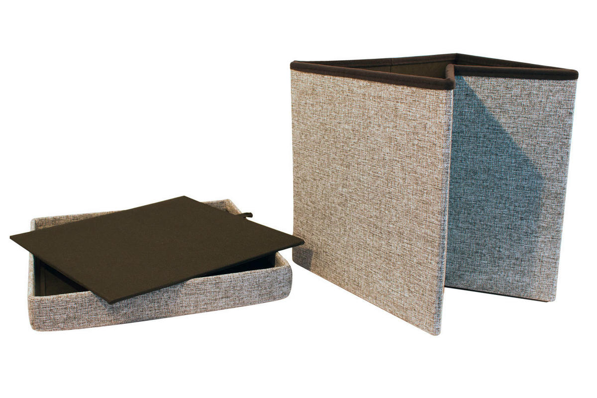 SITZWÜRFEL Struktur Grau  - Grau, Basics, Textil (38/38/38cm) - Echtwerk