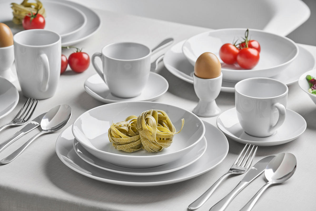 KOMBISERVICE Weiß Ronda 30-teilig 6 Personen  - Weiß, Basics, Keramik - Van Well