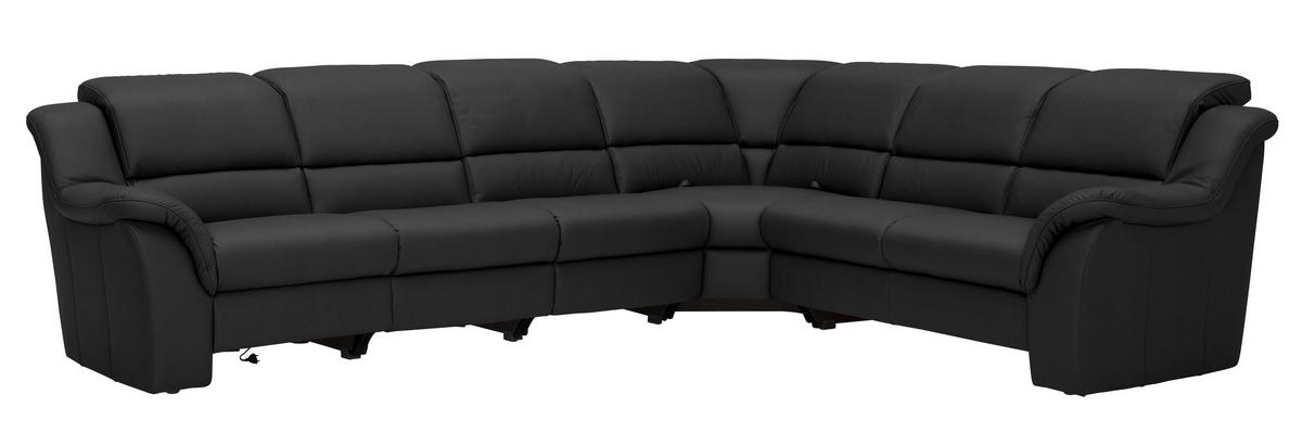 ECKSOFA  in Echtleder Anthrazit  324/260 cm  - Chromfarben/Anthrazit, KONVENTIONELL, Leder/Kunststoff (324/260cm) - Cantus