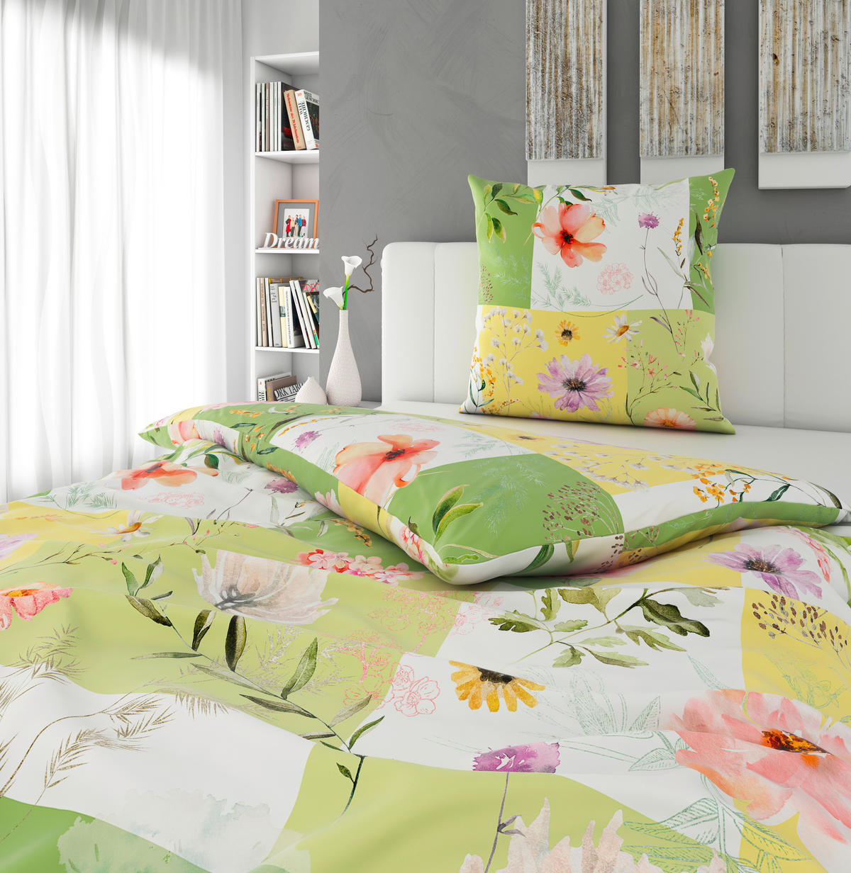 BETTWÄSCHE Satin 135/200 cm  - Grün, Textil (135/200cm) - Esposa