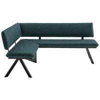 ECKBANK 150/190 cm  in Blau, Schwarz  - Blau/Schwarz, MODERN, Textil/Metall (150/190cm) - Cantus