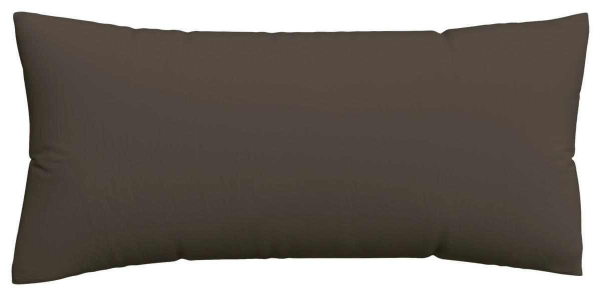 KOPFPOLSTERBEZUG KNITTED JERSEY 40/80 cm  - Dunkelbraun, Basics, Textil (40/80cm) - Schlafgut
