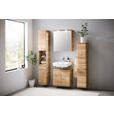 HOCHSCHRANK 30/185,5/33 cm  - Chromfarben/Eichefarben, KONVENTIONELL, Glas/Holzwerkstoff (30/185,5/33cm) - Xora