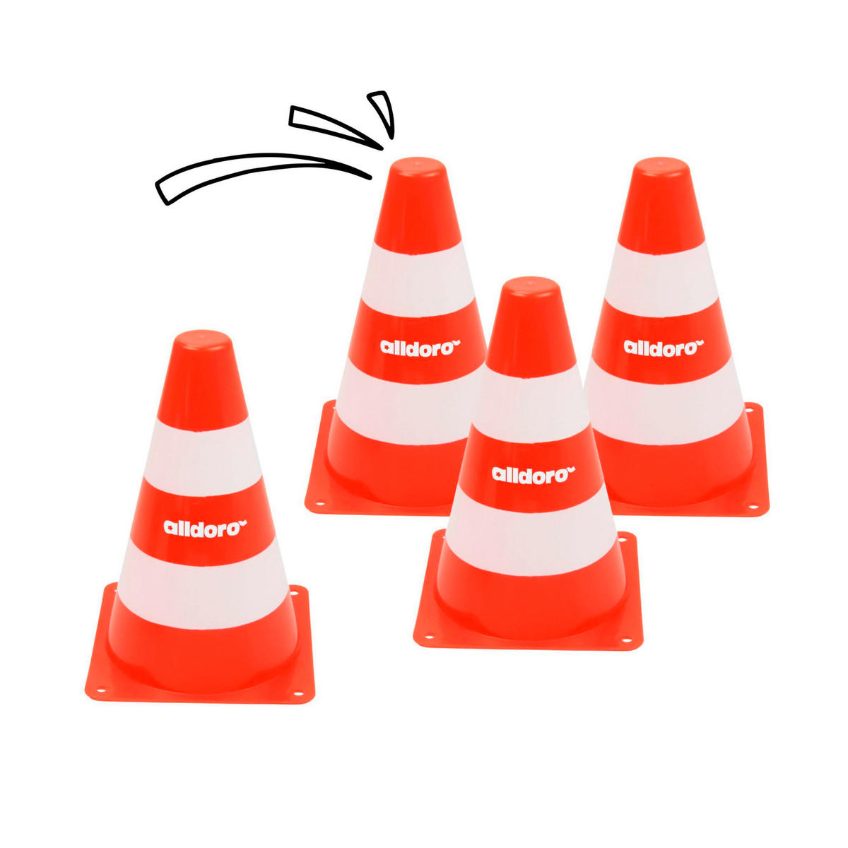 PYLONE - Orange/Weiß, Basics, Kunststoff (20,5/12/12cm) - alldoro