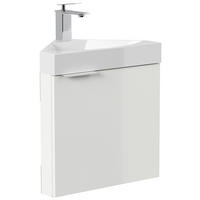 GÄSTEBAD 52,3 cm  - Weiß Hochglanz, MODERN, Holzwerkstoff/Stein (52,3cm) - MID.YOU