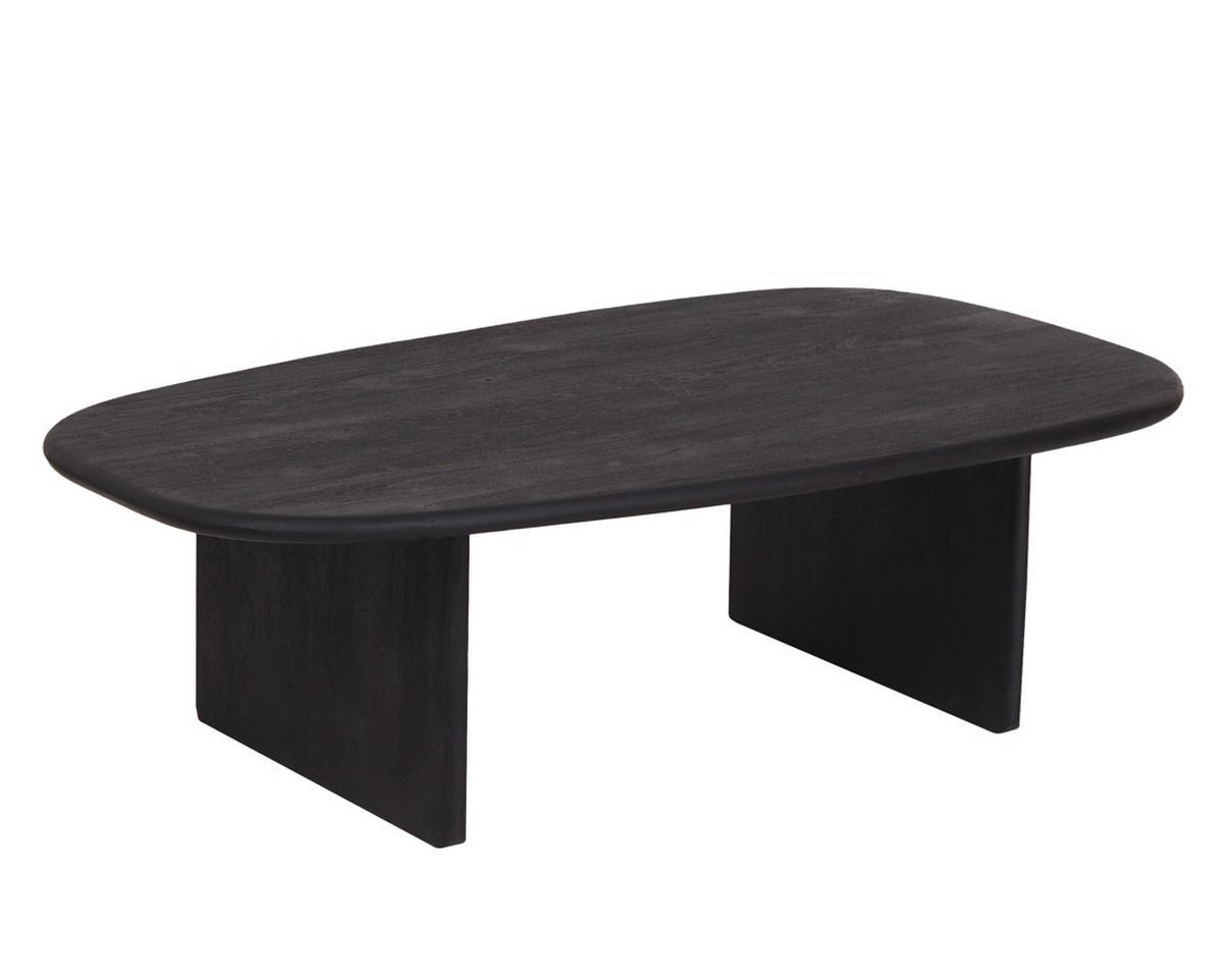 COUCHTISCH Akazie vollmassiv 110/33/70 cm organisch Schwarz  - Schwarz, KONVENTIONELL, Holz (110/33/70cm) - Livetastic