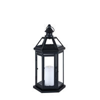 LUCERNA kov, sklo - černá, Basics, kov/sklo (19/38/16cm) - Ambia Home