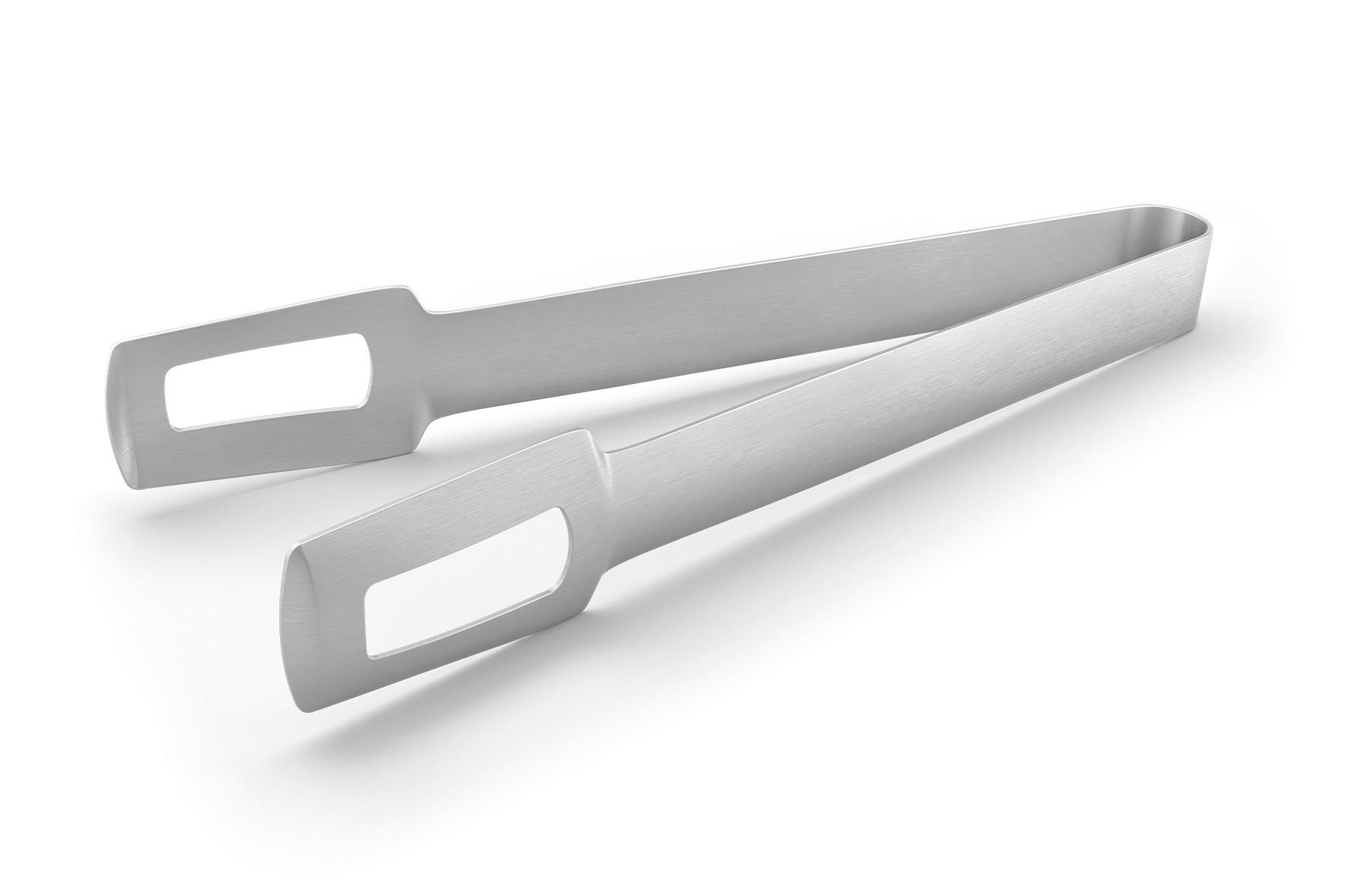 EISWÜRFELZANGE - Edelstahlfarben, Basics, Metall (7,1/18,7/2,9cm) - Zack