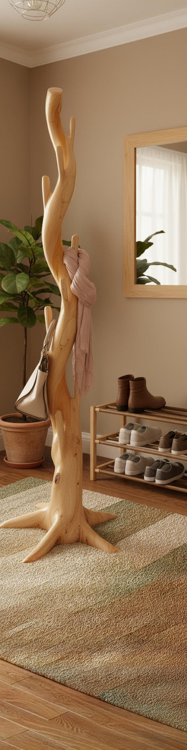 KLEIDERSTÄNDER in Hellbraun 40/200/40 cm   - Hellbraun, LIFESTYLE, Holz (40/200/40cm) - Landscape