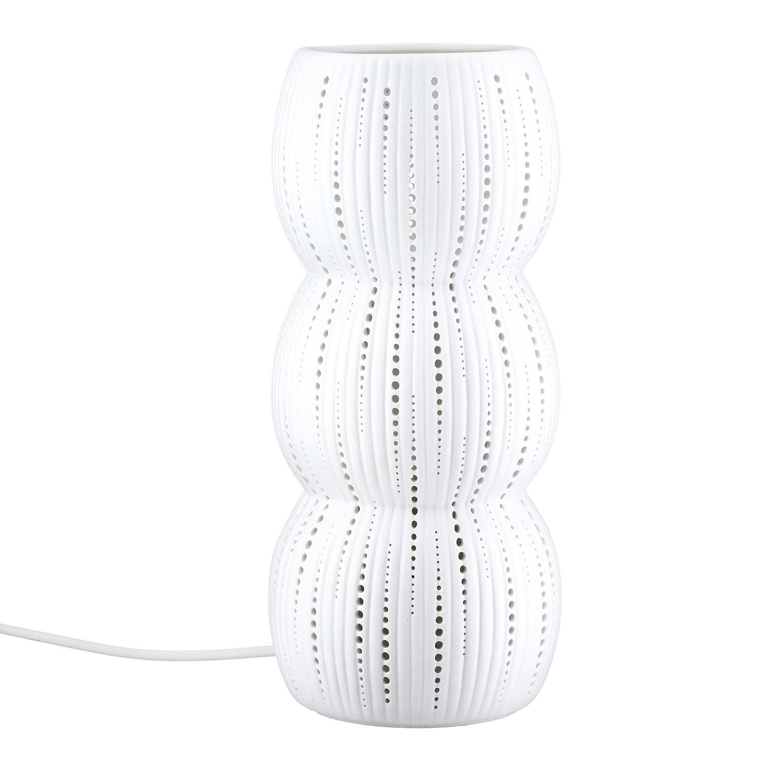 TISCHLEUCHTE - Weiß, Basics, Keramik (12/28cm)