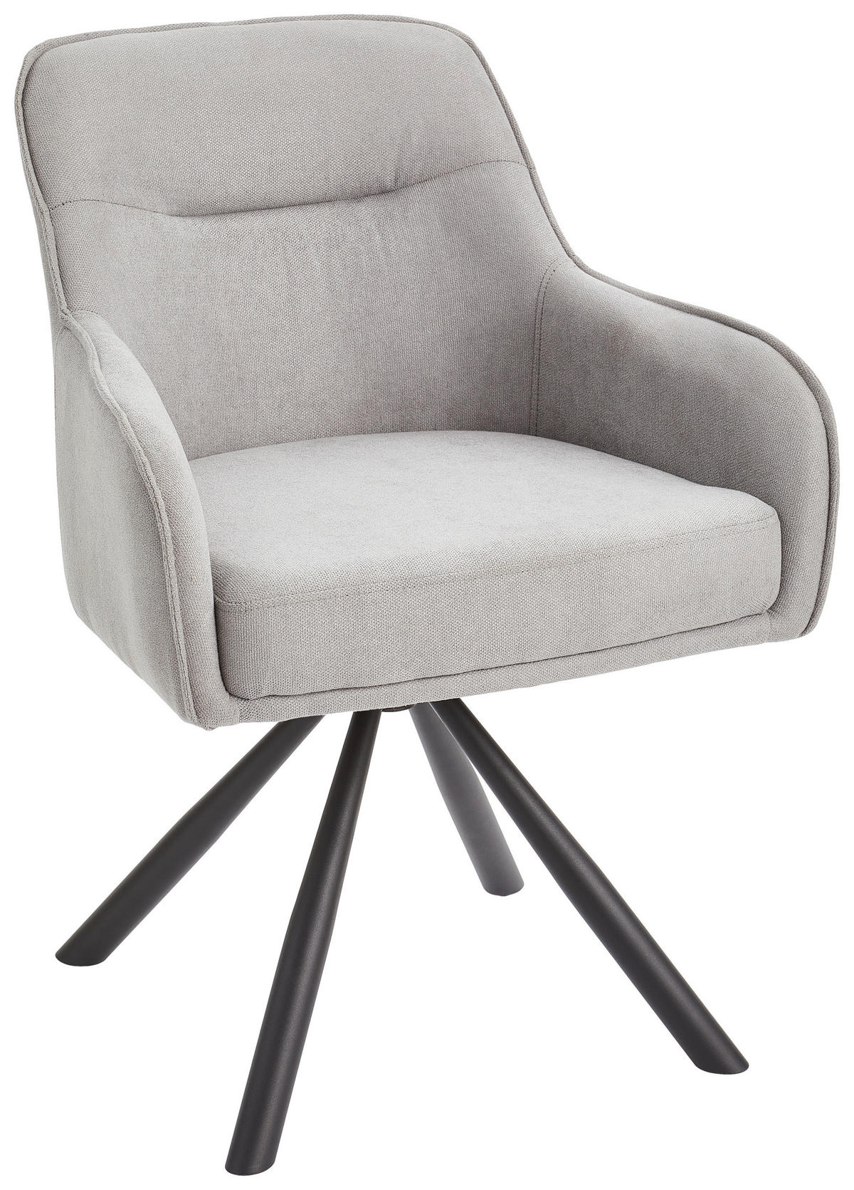 STOLICA SA RUKONASLONOM  crna, svetlosiva       - svetlosiva/crna, Moderno, metal/tekstil (61/85/61cm) - Livetastic