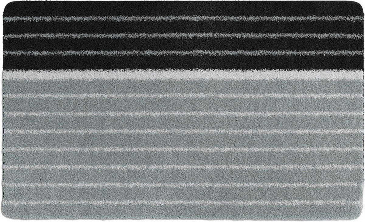BADEMATTE Grau 60/100 cm  - Grau, Basics, Kunststoff/Textil (60/100cm) - Grund