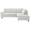 ECKSOFA in Cord Ecru  - Ecru/Edelstahlfarben, Konventionell, Textil/Metall (248/200cm) - Beldomo System