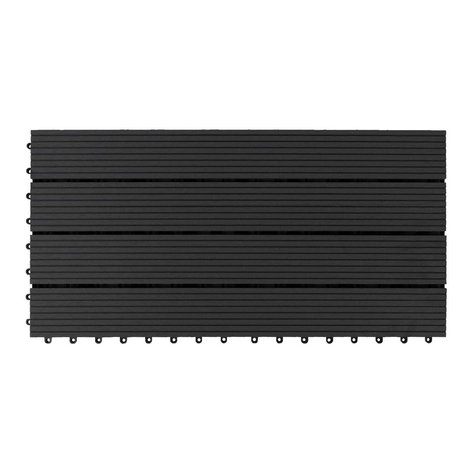 TERRASSENFLIESE Anthrazit 6 Stück  - Anthrazit, MODERN, Holzwerkstoff (30/60cm) - FloorDirekt