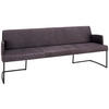 SITZBANK in Leder Braun, Schwarz  - Schwarz/Braun, Design, Leder/Metall (218/87/66cm) - Joop!