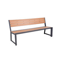GARTENBANK 55/81/180 cm  in Anthrazit, Braun  - Anthrazit/Braun, Basics, Kunststoff/Metall (55/81/180cm) - Gardenson