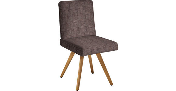 STUHL  in Flachgewebe Holz, Textil  - Eichefarben/Dunkelbraun, Design, Holz/Textil (46/94/58cm) - Dieter Knoll